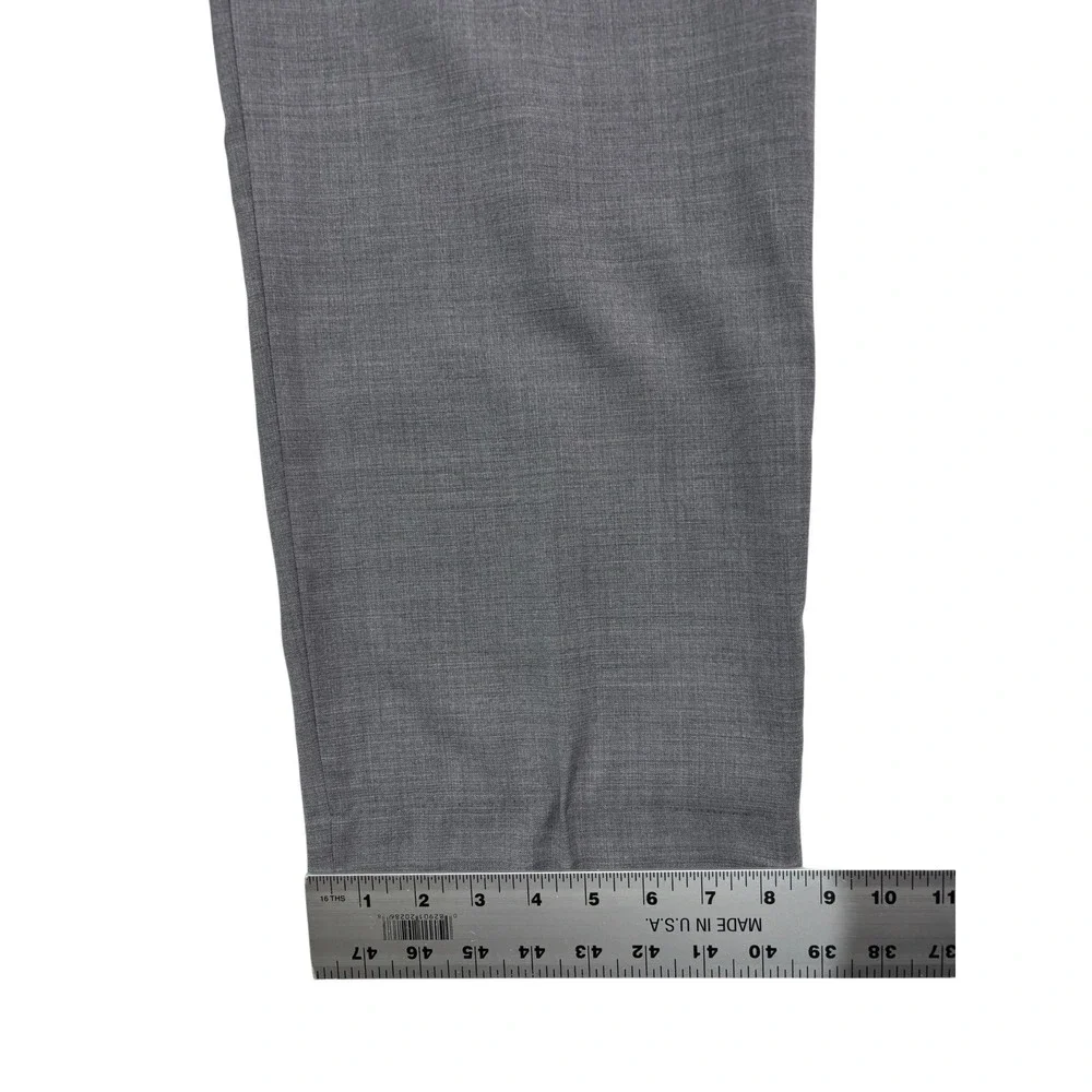 Pronto Uomo Platinum 44R 38x29 Gray 2pc Pant Suit Stretch Wool Flat Front Mens